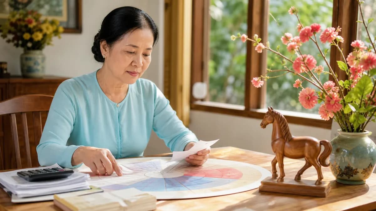 Minh họa Tử vi trọn đời tuổi Bính Ngọ 1966 nữ mạng trên Lá số tinh hoa