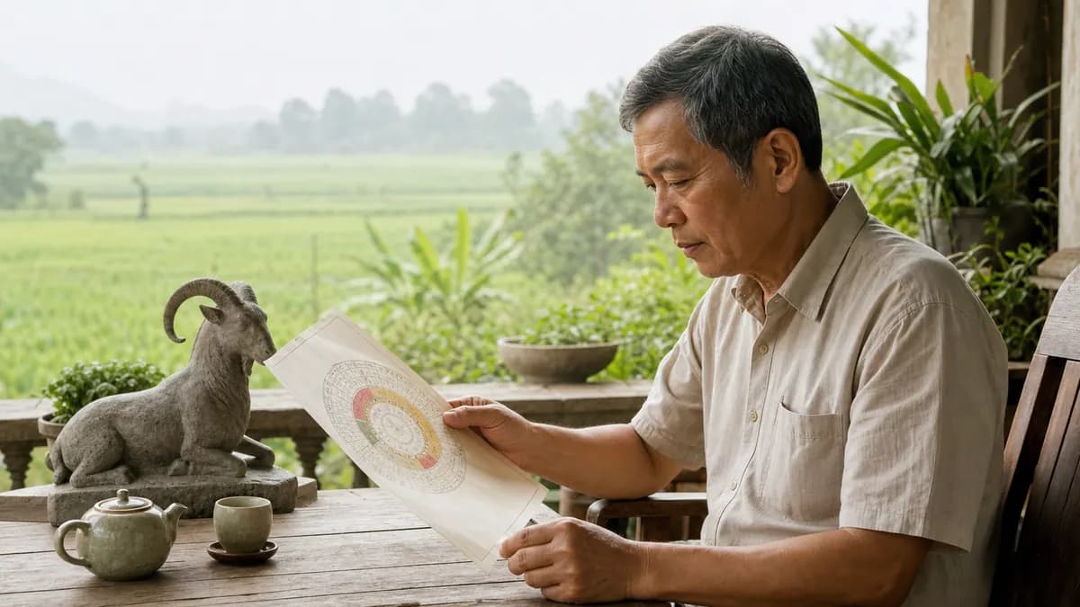 Minh họa Tử vi trọn đời tuổi Đinh Mùi 1967 nam mạng trên Lá số tinh hoa
