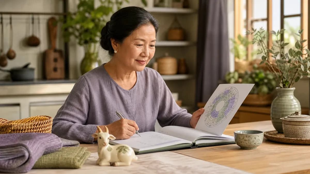 Minh họa Tử vi trọn đời tuổi Đinh Mùi 1967 nữ mạng trên Lá số tinh hoa