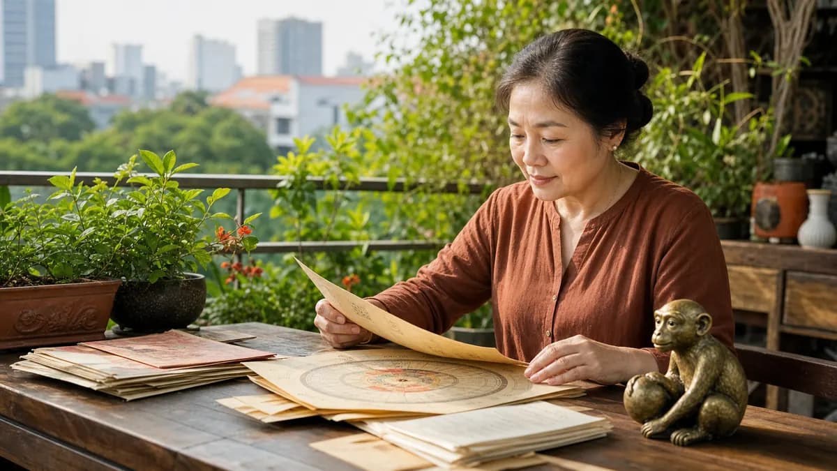 Minh họa Tử vi trọn đời tuổi Mậu Thân 1968 nữ mạng trên Lá số tinh hoa