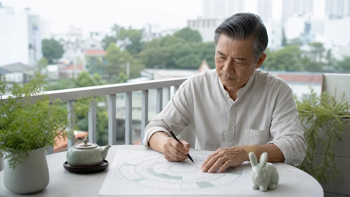 Minh họa Tử vi trọn đời tuổi Quý Mão 1963 nam mạng trên Lá số tinh hoa